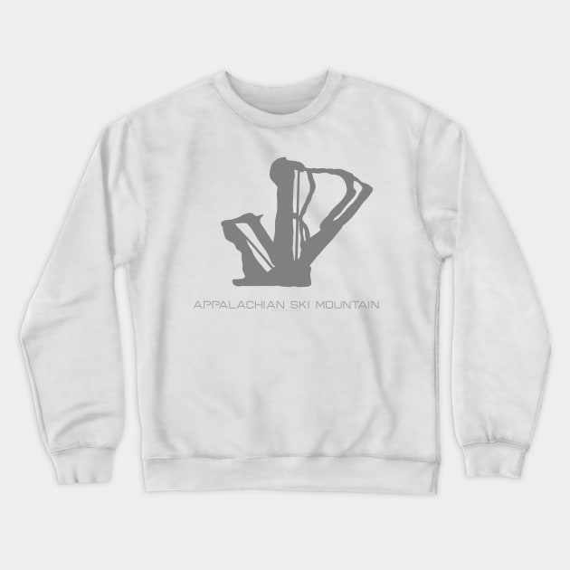 Appalachian Ski Mountain Resort 3D Crewneck Sweatshirt by Mapsynergy